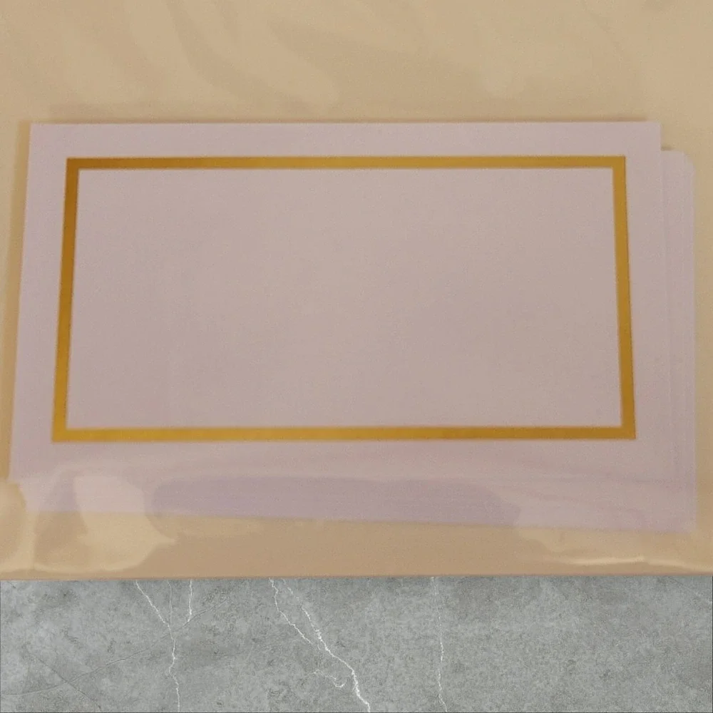 Gold Foil &‎ White Place Cards 80 ct Flat Elegant All Occasion Wedding Easter